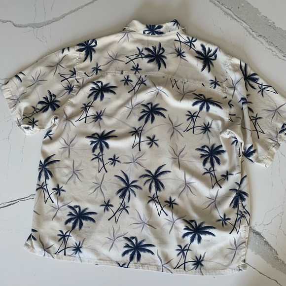 Paradise Cove Palm Tree Silk Camp Shirt XXL - Picture 2 of 3